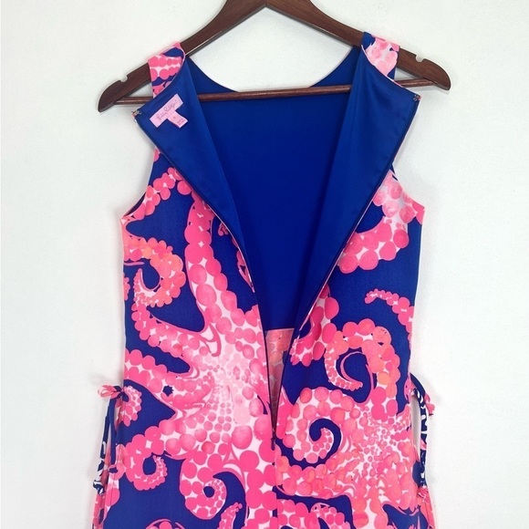 Lilly Pulitzer Donna Romper in Rare Ikat Blue M’ocean Octopus Print Size 0 - Picture 9 of 11
